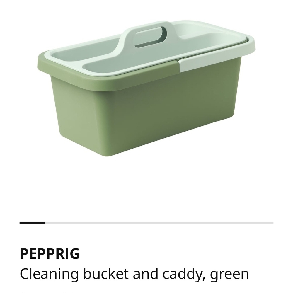 IKEA PEPPRIG Dark Blue & Teal Cleaning Bucket and Caddy